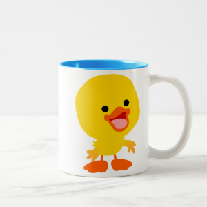Cute Smiling Cartoon Duckling Mug