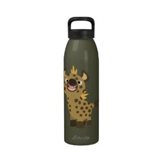 Cute Smiling Cartoon Hyena Water Bottle
