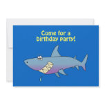Cute Smiling Cartoon Shark Customizable Template Announcements