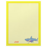 Cute Smiling Cartoon Shark Customizable Template Letterhead Template
