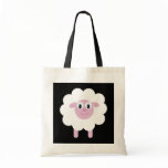 Cute Smiling Cartoon Sheep Charity Tote Bags