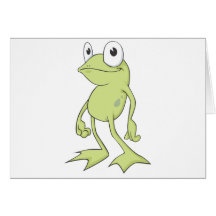 Cute Smiling Frog Cartoon Card