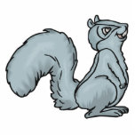 cute smiling grey squirrel acrylic cut outs