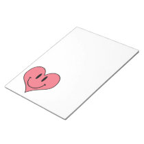Cute Smiling Heart, Valentine's Love Sweetheart notepads