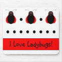 Cute Smiling Ladybug Mousepad