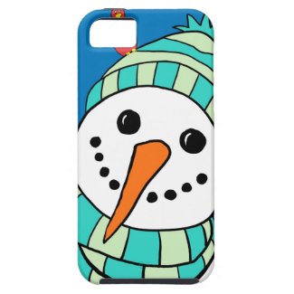 Cute Smiling Snowman iPhone 5 Case