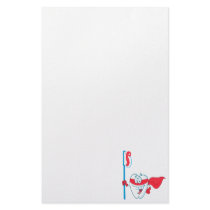 Cute Smiling Superhero Tooth With Toothbrush Stationery