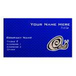 Cute Snail; Blue Business Card