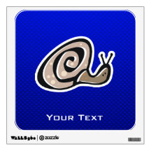 Cute Snail; Blue Wall Decal