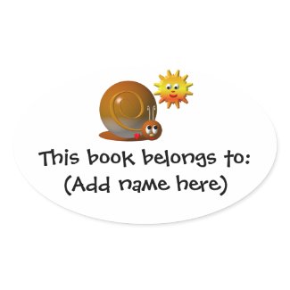 Cute snail with smiling sun