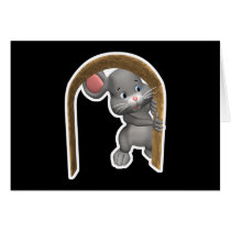 cute sneaky mouse card