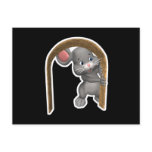 cute sneaky mouse post card