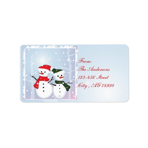 Cute Snowman Christmas Address labels | Zazzle