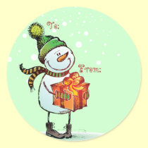 Cute Snowman Christmas Gift tags stickers by kidsonly Cute Snowman Christmas Gift tags stickers