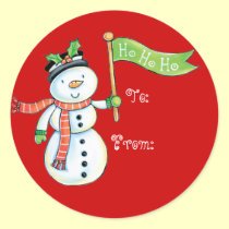 Cute Snowman Christmas Gift tags stickers by kidsonly Cute Snowman Christmas Gift tags stickers