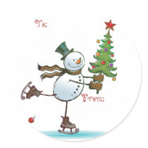 Cute Snowman Christmas Gift tags stickers by kidsonly Cute Snowman Christmas Gift tags stickers