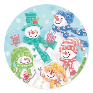 Cute Snowman Christmas sticker sticker
