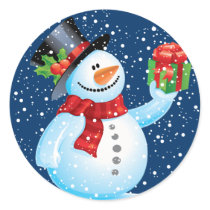 Cute Snowman Christmas stickers