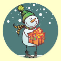 Cute Snowman Christmas stickers by kidsonly Cute Snowman Christmas stickers
