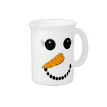 Cute Snowman Face Pitcher