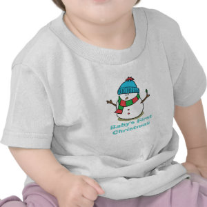 Cute Snowman for Baby's First Christmas T-shirt