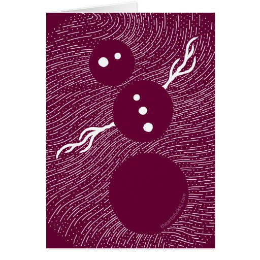 Cute Snowman Holiday Blank Note Card
