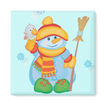 Cute Snowman Magnet for Giving