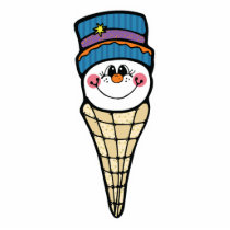 cute snowman snowcone photo sculptures