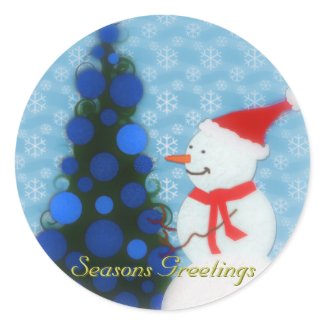 Cute Snowman Sticker sticker