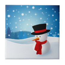 Cute Snowman Tile