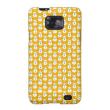 Cute Snowmen on Gold Samsung Galaxy S2 Cases