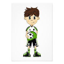 Cute Soccer Boy RSVP Card Personalized Announcements