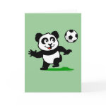 This adorable little panda is too cute! He's ready to play football and score some goals. This cute design is perfect for football players and soccer fans.