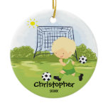 Cute Soccer Player Sport Christmas Ornament