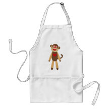 Cute Sock Monkey Aprons