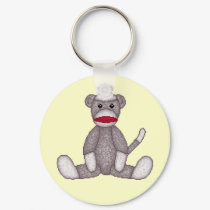Cute Sock Monkey Key Chain keychains