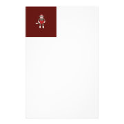 Cute Sock Monkey with Hat Holding Heart Stationery Paper