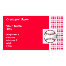 Cute Softball Business Card Template
