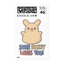Cute Some Bunny Loves You Easter postage