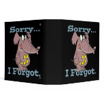 cute sorry i forgot funny forgetful elephant vinyl binders