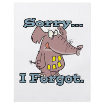 cute sorry i forgot funny forgetful elephant personalized flyer