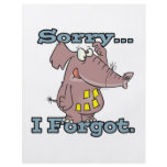 cute sorry i forgot funny forgetful elephant personalized flyer