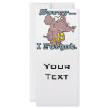 cute sorry i forgot funny forgetful elephant rack cards