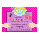 Cute Spa Birthday Party Invitation