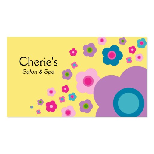 Cute Spa - Salon Color Flower Business Card