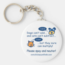 Cute Spay or Neuter Design Key Chains
