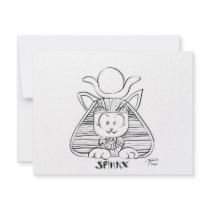 Cute Sphinx Personalized Announcement