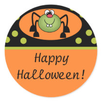 Cute Spider Happy Halloween stickers