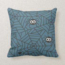Cute Spiders, Spider web, Halloween Pillows