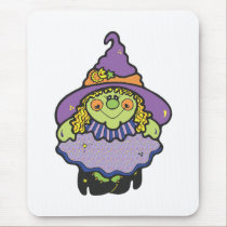 cute spooky witch mousepads